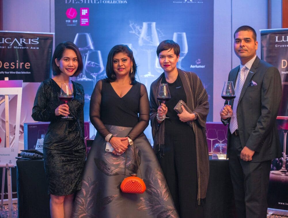 Sonal Holland MW with the Lucaris Team at The India Wine Awards 2018